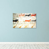 七天牛と神聖な牛 キャンバスプリント (インサイチュ (ウッドフロア))