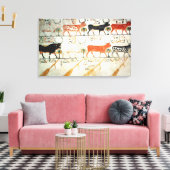 七天牛と神聖な牛 キャンバスプリント (インサイチュ (リビング))