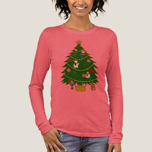 七宝焼きアート クリスマスツリー キャラクター オーナメント トライブレンドTシャツ (正面)