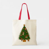 七宝焼きアート クリスマスツリー キャラクター オーナメント トートバッグ (裏面)