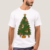 七宝焼きアート クリスマスツリー キャラクター オーナメント Tシャツ (正面)
