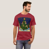 七宝焼きアート 幻想的な森 クラシッククリスマス Tシャツ (正面フル)
