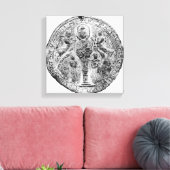 七宝飾のメダリオン キャンバスプリント (インサイチュ (リビング))