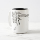 七対四ツリーアート ツートーンマグカップ (正面左)