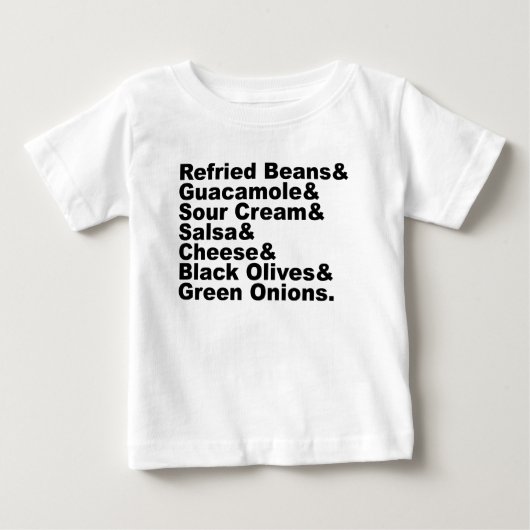 七層ディップの七つの材料 ベビーTシャツ (正面)