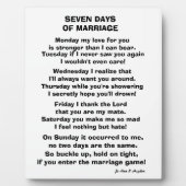 七日の結婚詩  フォトプラーク (正面)