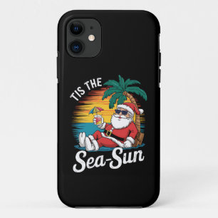 七月のクリスマス 海 太陽 サンタ ビーチ 夏 iPhone 11 ケース