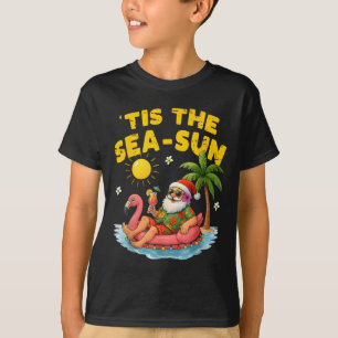 七月の海サンタビーチサマクリスマス Tシャツ