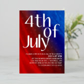 七月四日パーティーの星の箔の招待状 箔招待状 (立ち正面)