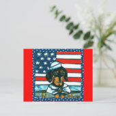 七月四日 ドイツ狆 ポストカード (スタンド正面)