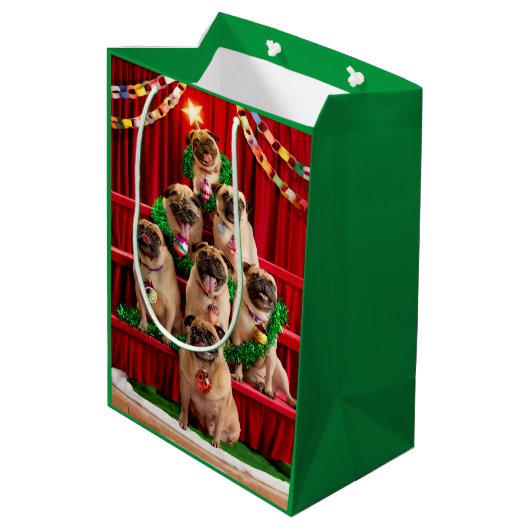 七枚のパグ ミディアムペーパーバッグ (裏面アングル)