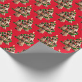 七枚のパグ ラッピングペーパー (角)