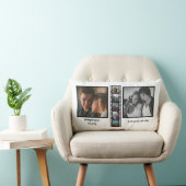 七枚の写真を飾る映画フレームのラブストーリー ランバークッション (椅子)
