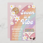 七歳は誕生日の招待状 招待状 (正面/裏面)