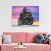 七海の黒帆 キャンバスプリント (インサイチュ (リビング))