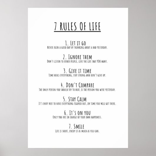 七生命の規やる気を起こさせる則 ポスター (正面)