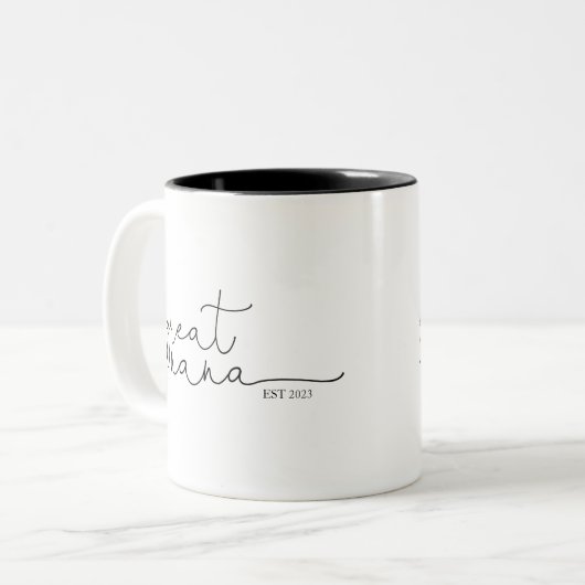 七素晴らし名設立 |おばあちゃんのプレゼント ツートーンマグカップ (正面左)