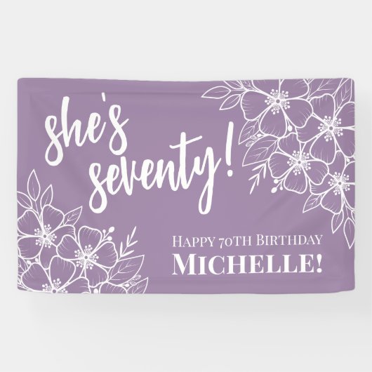 七紫70歳の誕生日パーティー 横断幕 (横)