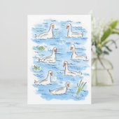 七羽のスワンが泳いでる 招待状 (スタンド正面)