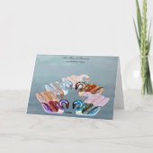 七羽の白鳥が水泳用のカードを渡す シーズンカード (裏面)