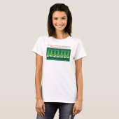 七羽の白鳥の水泳 Tシャツ (正面フル)