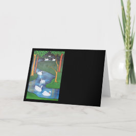 七羽の白鳥の群れ シーズンカード