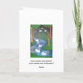 七羽の白鳥の群れ シーズンカード (裏面)