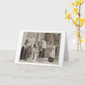 七聖書：コミュニオン、1779年（ペン、茶） カード (黄色い花)