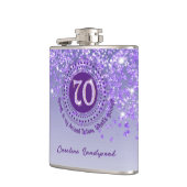 七色と紫のグリッターと飲み引用文 フラスク (左)