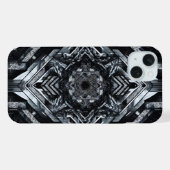 七芒星のグリッチ:秘教的回路 iPhoneケース (裏面横)