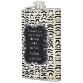 七語 – 長く幸せな結婚口ひげ フラスク (左)