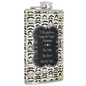 七語 – 長く幸せな結婚口ひげ フラスク (右)