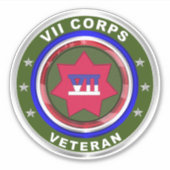 七隊退役軍人 シール (正面)