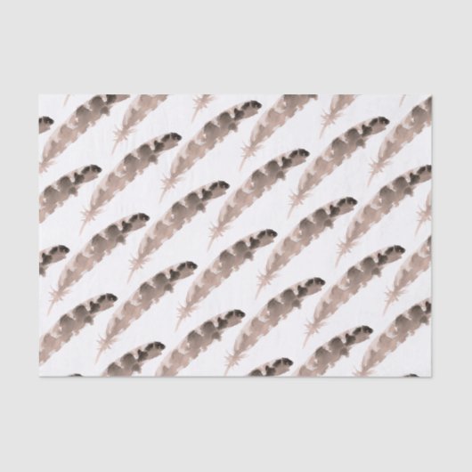 七面パターン（の模様が）ある鳥 |感謝祭のテーマ 薄葉紙 (正面)