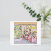 七面鳥おもしろい子の感謝祭はがき ポストカード (スタンド正面)