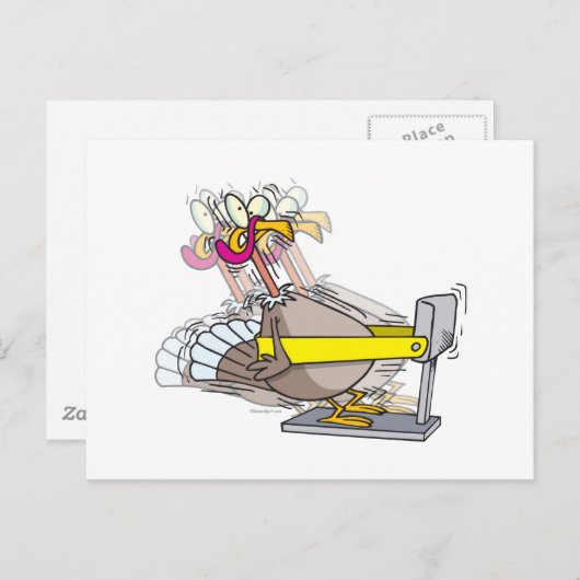 七面鳥おもしろい感謝祭ダイエット漫画 シーズンポストカード (正面/裏面)