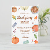 七面鳥かぼちゃとの感謝祭ディナー 招待状 (スタンド正面)
