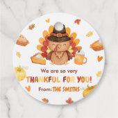 七面鳥かぼちゃの秋の感謝祭 フェイバータグ (正面)