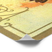 七面鳥かぼちゃコーンぶどう林檎ハイスタック ポスター (角)