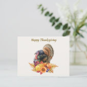 七面鳥かぼちゃ感謝祭はがき ポストカード (スタンド正面)