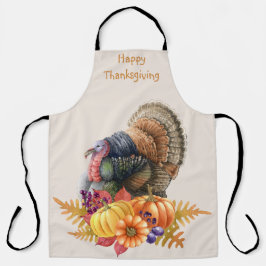七面鳥かぼちゃ感謝祭エプロン エプロン