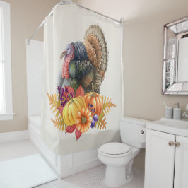 七面鳥かぼちゃ感謝祭シャワーカーテン シャワーカーテン