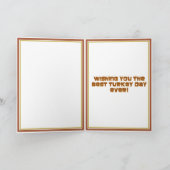 七面鳥か？感謝祭の巡礼猫 シーズンカード (内部)