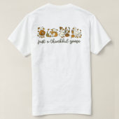 七面鳥じゃないよ、感謝のガチョウだよ Tシャツ (デザイン裏面)