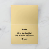 七面鳥でない者は第一に感謝せよ カード (内部)