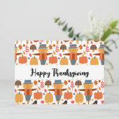七面鳥とかかしによる感謝祭パターン シーズンカード (スタンド正面)