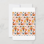 七面鳥とかかしによる感謝祭パターン 出欠カード (裏面)