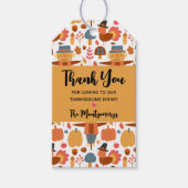 七面鳥とかかし感謝祭パターン ギフトタグ (正面)