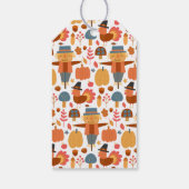 七面鳥とかかし感謝祭パターン ギフトタグ (裏面)