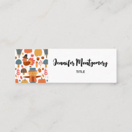 七面鳥とかかし感謝祭パターン スキニー名刺